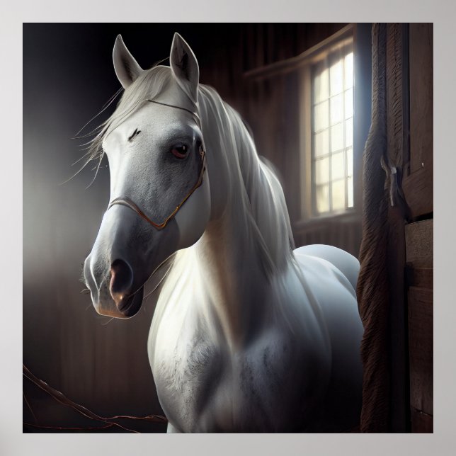 Póster Caballo blanco poster (Frente)