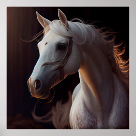 Póster Caballo blanco poster