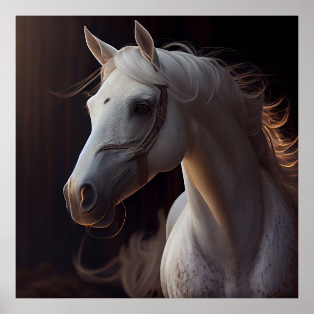 Póster Caballo blanco poster (Frente)