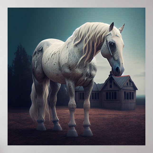 Póster Caballo blanco poster (Frente)