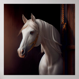 Póster Caballo blanco poster