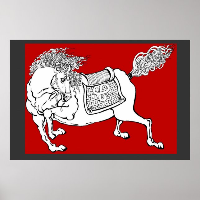 Póster Caballo chino (Frente)