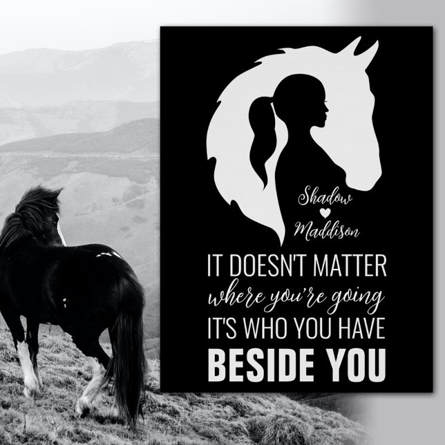 Póster Caballo cita caballo y chica amante del caballo ne (Subido por el creador)
