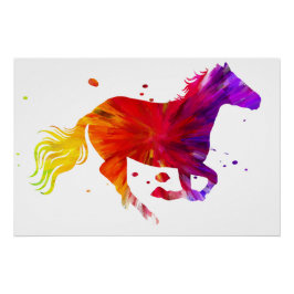 Póster Caballo colorido
