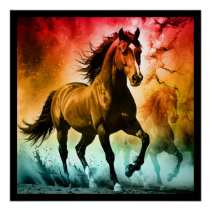 Póster Caballo corriendo 