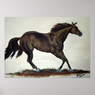 Póster Caballo cuarto corriente