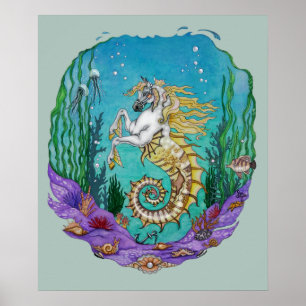 Póster Caballo de Agua Submarino
