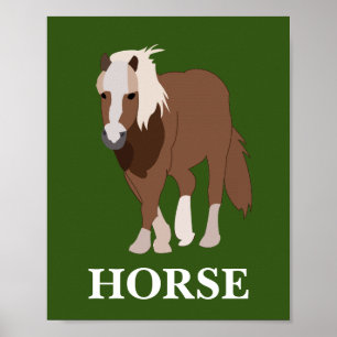 Póster Caballo de animal de caballo personalizado