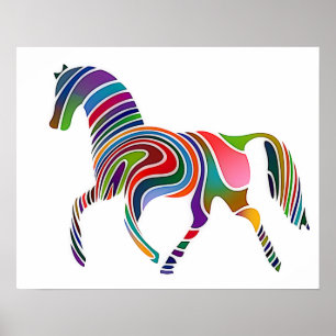 Póster Caballo de arco iris