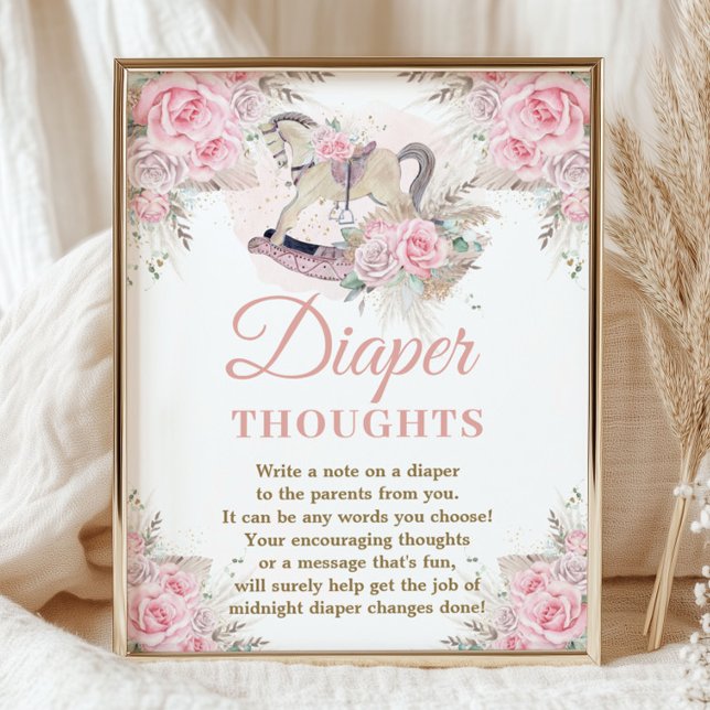 Póster Caballo de balancín floral rosa de la Pampa Pensam (Subido por el creador)