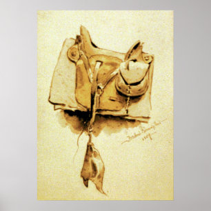 Póster Caballo de caballería estadounidense 1869