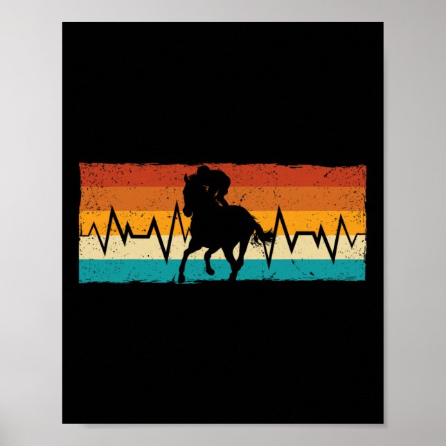 Póster Caballo de caballos Rider Ecuestres (Frente)