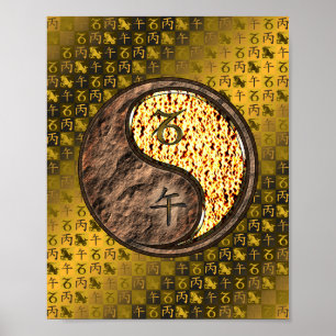 Póster Caballo de Capricornio y Fuego