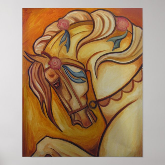 Póster Caballo de carrusel (Frente)