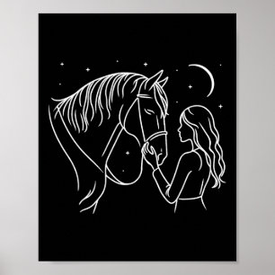 Póster Caballo de Cute Caballo Montando Amo a Caballo
