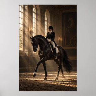 Póster Caballo de Doma Clásica en la pared del Gran Salón