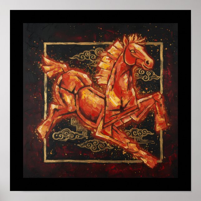 Póster Caballo de Fuego (Frente)