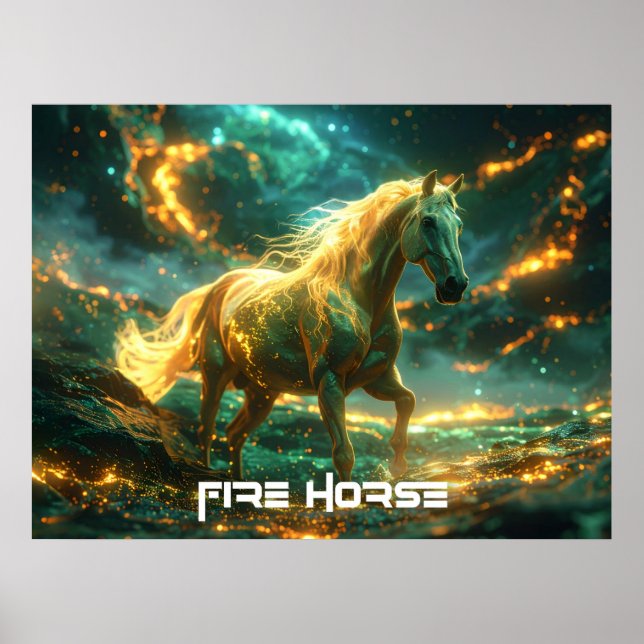 PÓSTER CABALLO DE FUEGO - ZODÍACO CHINO -  (Frente)