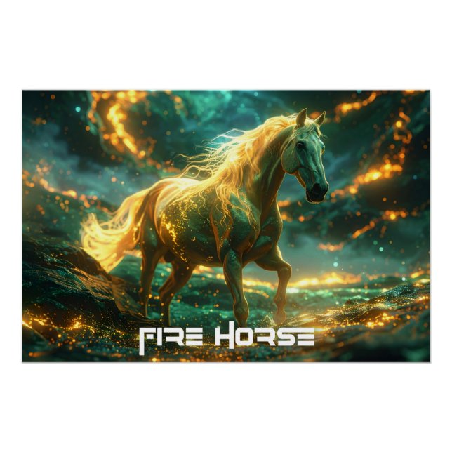 PÓSTER CABALLO DE FUEGO - ZODÍACO CHINO -  (Anverso)