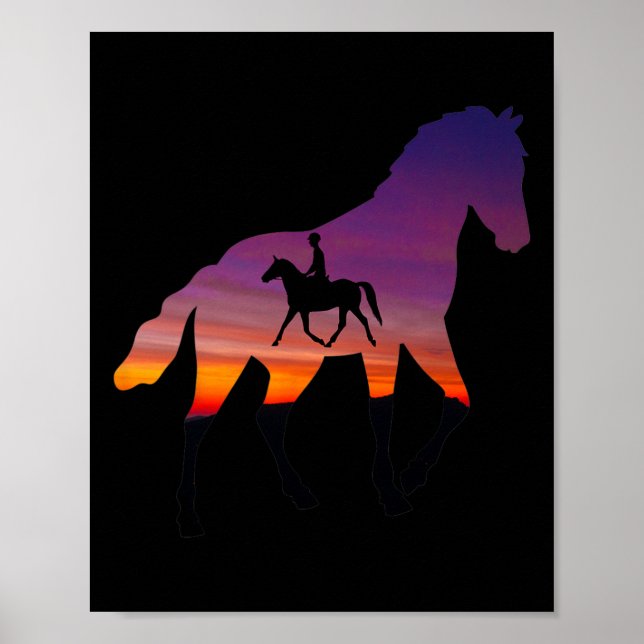 Póster Caballo de la Caballo de la Emoción del Sol (Frente)