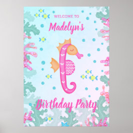 Póster Caballo De Mar Bajo La Fiesta De Cumpleaños Del Ma