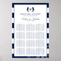 Caballo de mar | Boda náutico | Gráfico de asiento