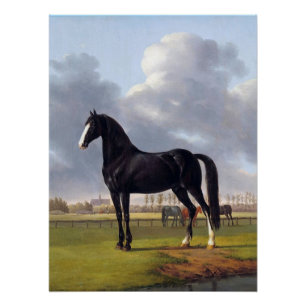 Póster Caballo de raza negra alrededor de 1828