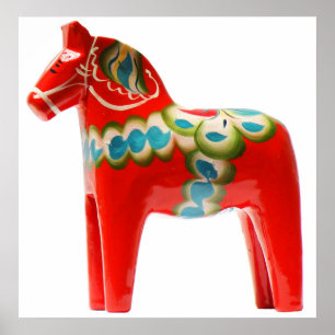 Póster Caballo de Suecia Dala