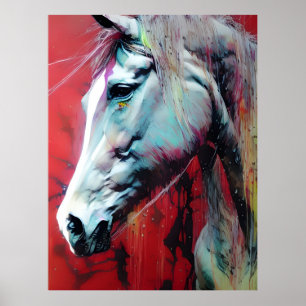 Póster Caballo de tinta
