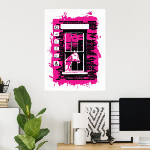Póster caballo de ventana de galena