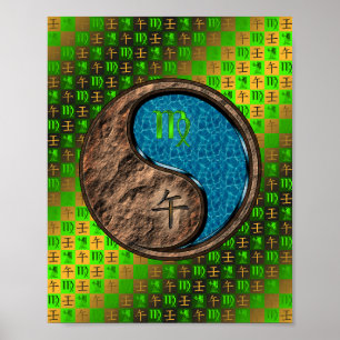 Póster Caballo de Virgo y Agua