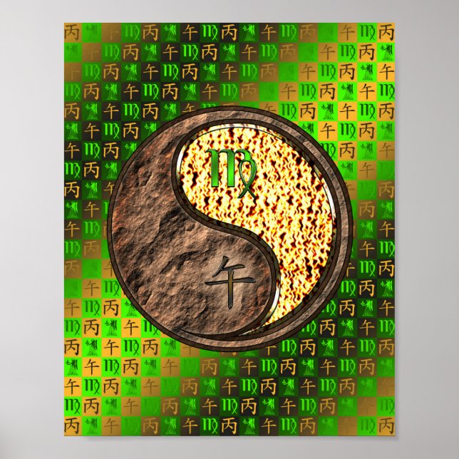 Póster Caballo de Virgo y Fuego (Frente)