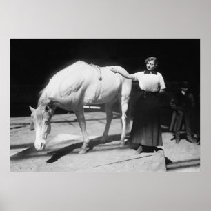 Póster Caballo de yoga, años 1910