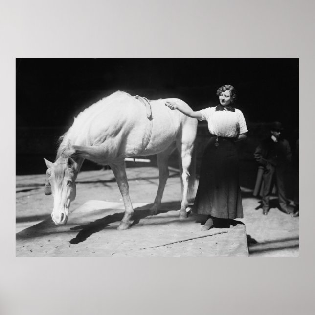 Póster Caballo de yoga, años 1910 (Frente)