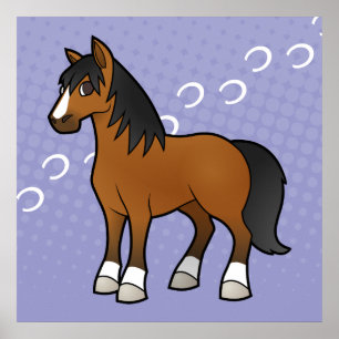Póster Caballo del dibujo animado