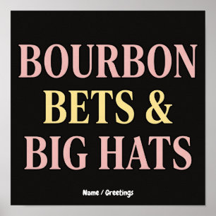 Póster Caballo del Retro Social Club Bourbon Bets & Big H