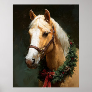 Póster Caballo elegante de vacaciones con corona