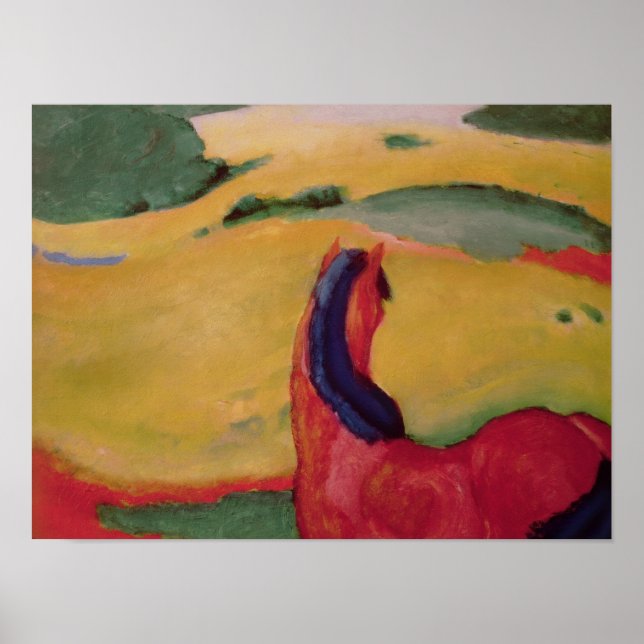 Póster Caballo en un paisaje, 1910 (Frente)