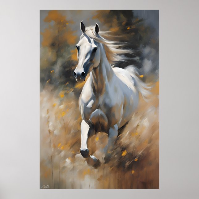 Póster | Caballo | Estilo de pintura (Frente)