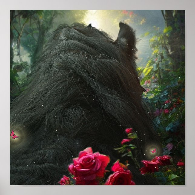 Póster Caballo Friesiano de Belleza Negra - Poster (Frente)