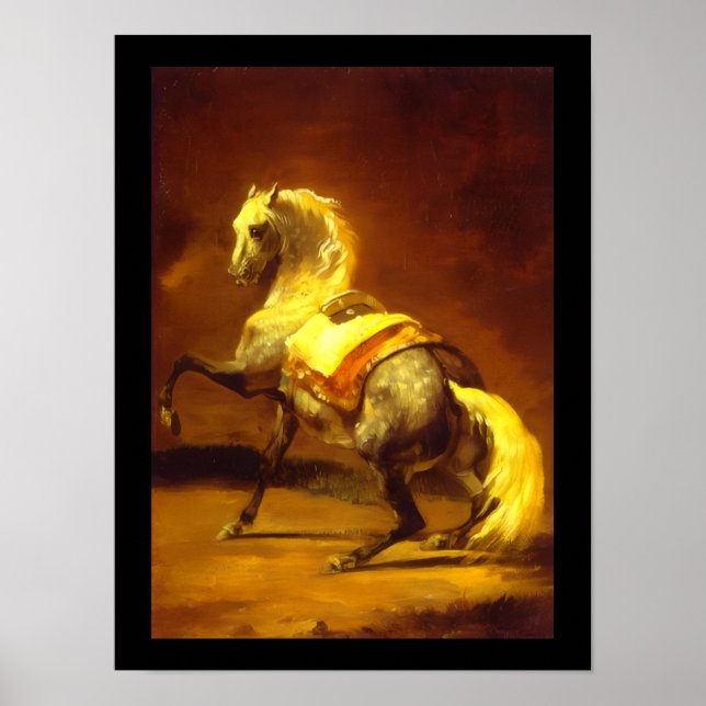 PÓSTER CABALLO GRIS MOTEADO (Frente)