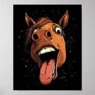 Póster Caballo Guay Con Caballos De Lengua En Caballo En