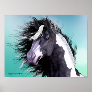 Póster Caballo Gypsy Vanner 16 x 12 Poster