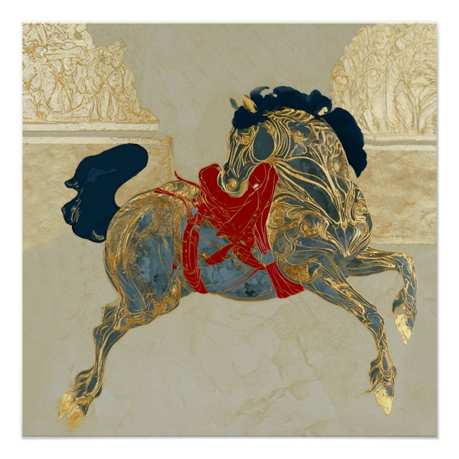 Póster Caballo Imperial Dorado (Anverso)