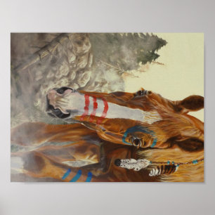 Póster Caballo indio