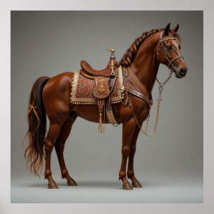 Póster Caballo marrón elegante