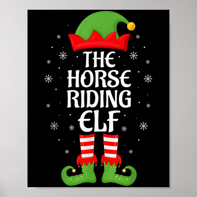 Póster Caballo Montando en familia Elf Xmas en pareja Elf (Frente)