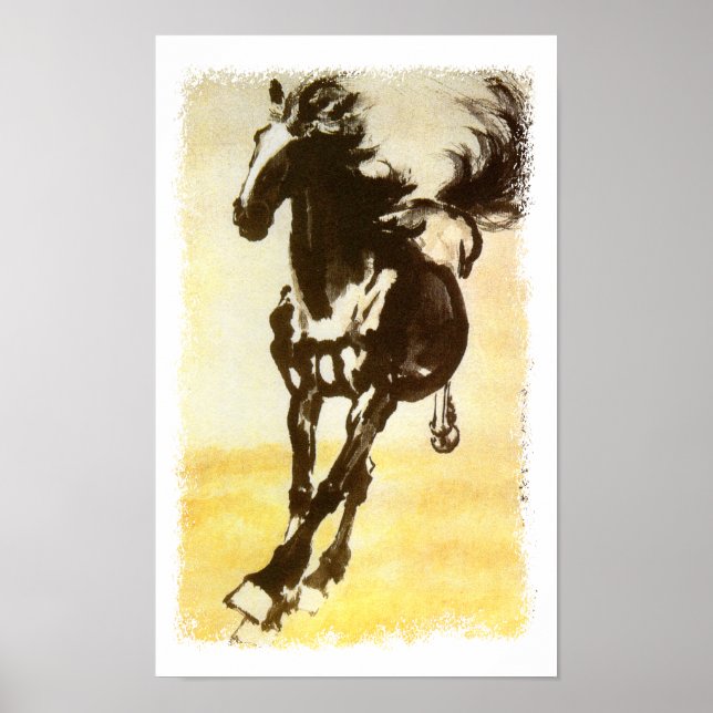 Póster Caballo negro (Frente)