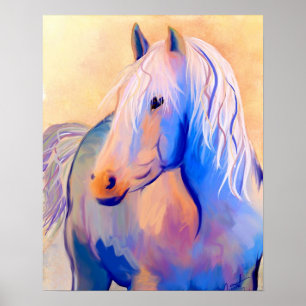 Póster Caballo Pastel