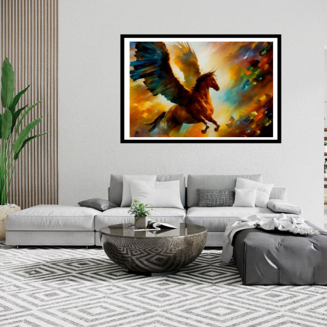Póster Caballo Pegasus volando Bellos Colores (Subido por el creador)